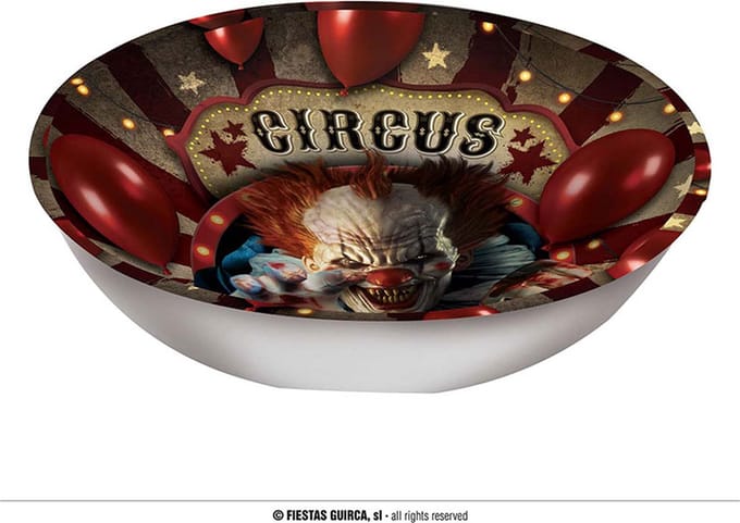 Fiestas Guirca - Schaal clown - 27 x 9 cm - Halloween - Halloween Decoratie - Halloween Versiering