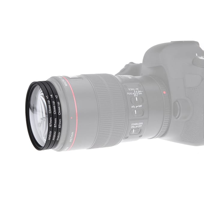 55mm Macro Close-Up Filter met Etui voor Nikon Canon Tamron Sigma 55 mm black
