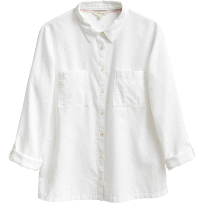 White Stuff Emilia Organic Cotton Shirt Ivory Multi Größe: 24 | Business hemden Outlet | Damen | Weiß