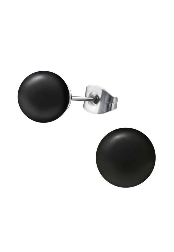 Oorbellen aus Chirurgenstahl mit Synthetischer Perle 8 mm Hochglanzpoliert