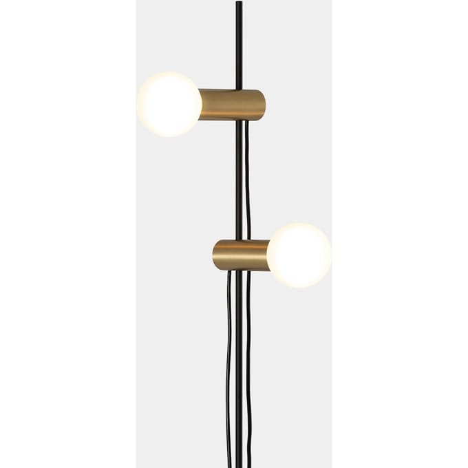 LEDS-C4 Nude Double vloerlamp E27 goud/zwart