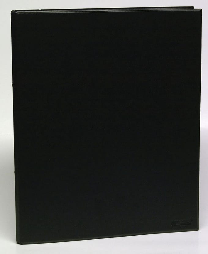 Ringmap voor ft A4 | 2 ringen van 25 mm | uit PVC | zwart