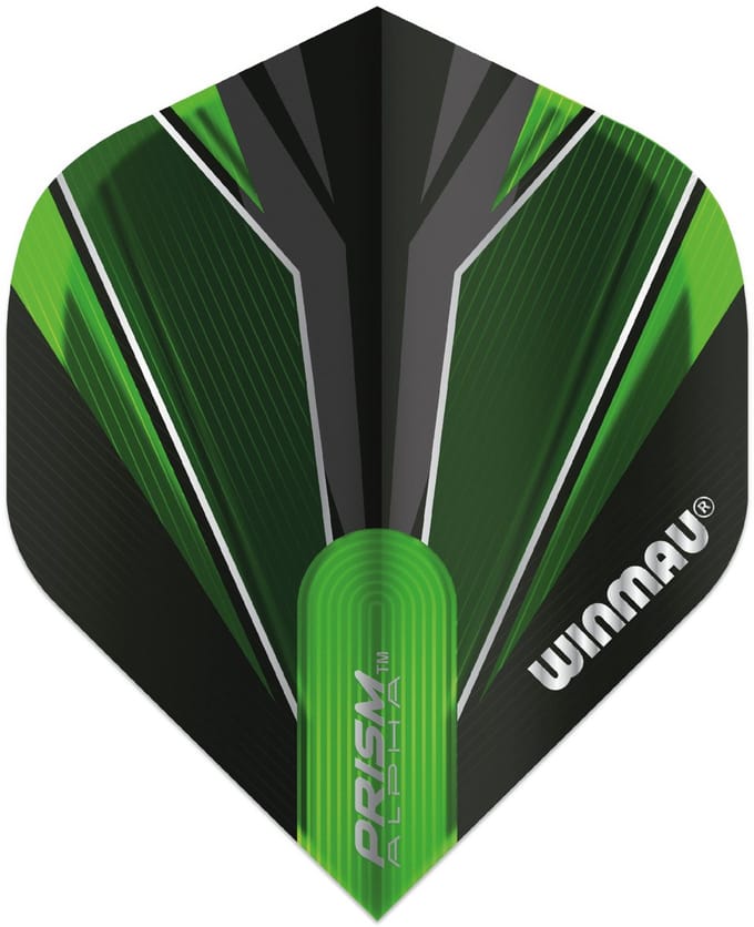 Winmau Prism Alpha Black & Green - Dart Flights