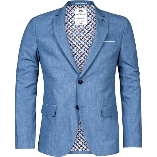 Giordano Colbert Robert Stretch Twill Star Contrast Detail Blauw / male