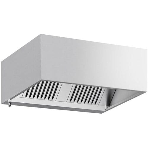 GGM Gastro Kastenhaube - 1200mm - mit Filter & Lampe Zilver