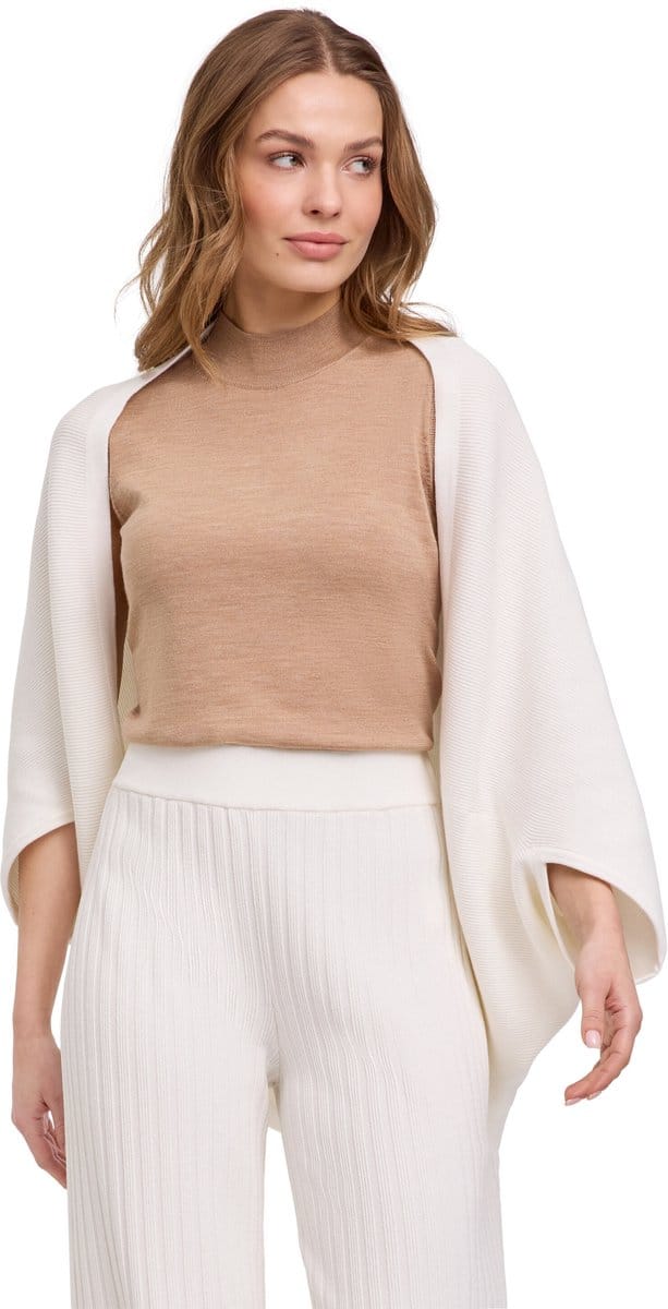 FALKE Summer Fresh Cape comfortabel katoen cape unisex wit - maat ONESIZE