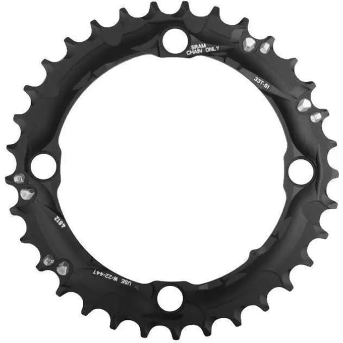 SRAM MTB Chainring 104mm BCD 10-speed, matte black Uitvoering 33T