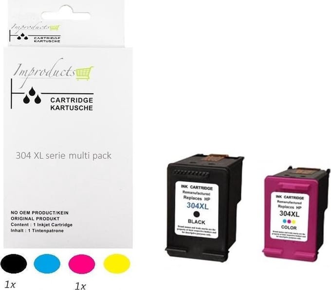 Improducts® Inkt cartridges - Alternatief HP 304 / 304XL N9K08AE / N9K07AE multi pack