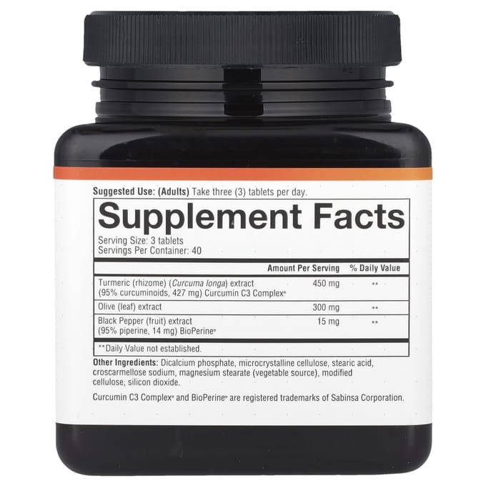 Youtheory, Kurkuma, 120 tabletten