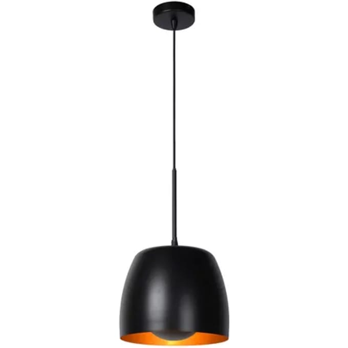 Lucide NOLAN - Hanglamp - Ø 24 cm - 1xE27 - Zwart