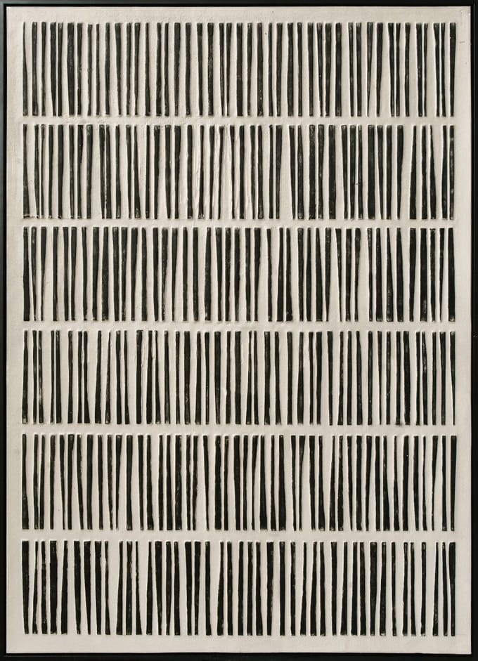 Schilderij - Wandddecoratie - 3D - Stripes - 83x123cm - met lijst