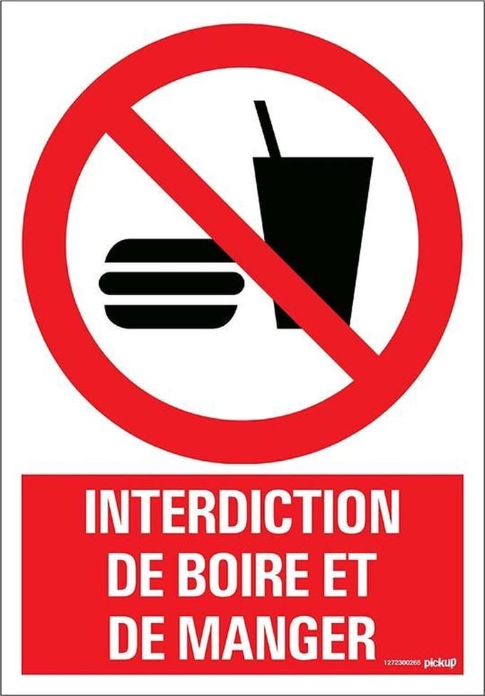 Pickup bord panneau 23x33 cm Combi - Interdiction de boire