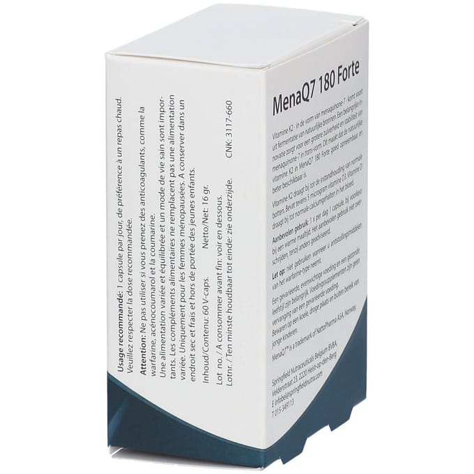 Springfield MenaQ7 Forte Vitamine K2 180 mcg 60 Tabletten