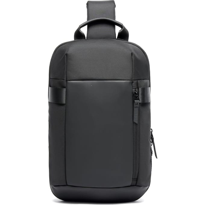 Functionele Fietsborsttas, Schoudertas, Heren Commuter Rugzak, Messenger Bag zwart