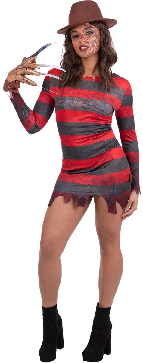 A Nightmare On Elm Street Freddy Krueger Jurk Vrouw