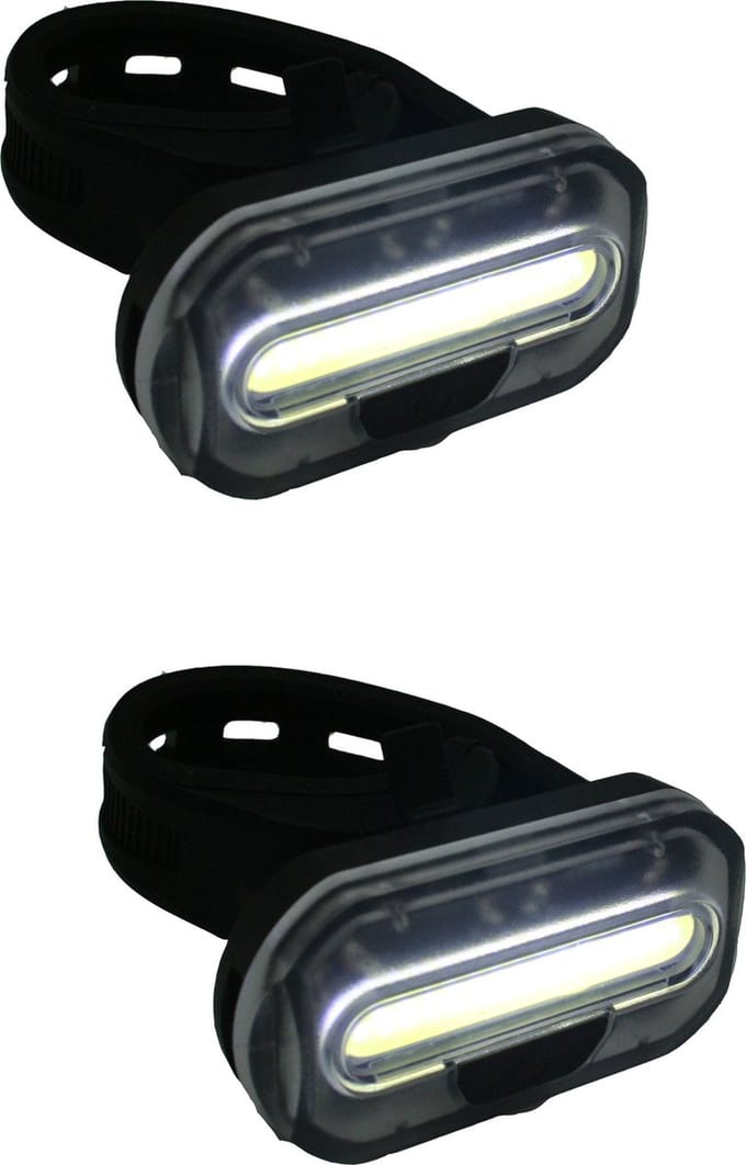 Benson Koplamp - 2x - LED - fietsverlichting - stuur / frame bevestiging - op batterij