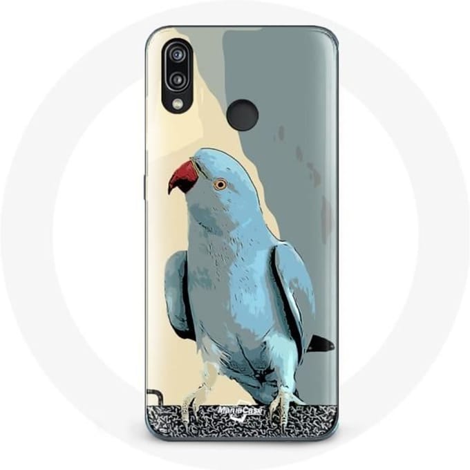 Coque - Huawei - P20 Lite - Souple - Perruches perroquets - Bleu bleu