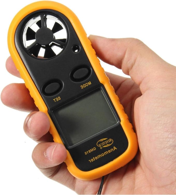 Digitale Anemometer - Windsnelheid Meter - Wind Meten - Compact en Lichtgewicht - 10.5 x 4 x 1.8 cm - Zwart
