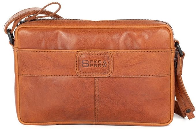 Leren Crossbodytas - Eva - Brandy Cognac