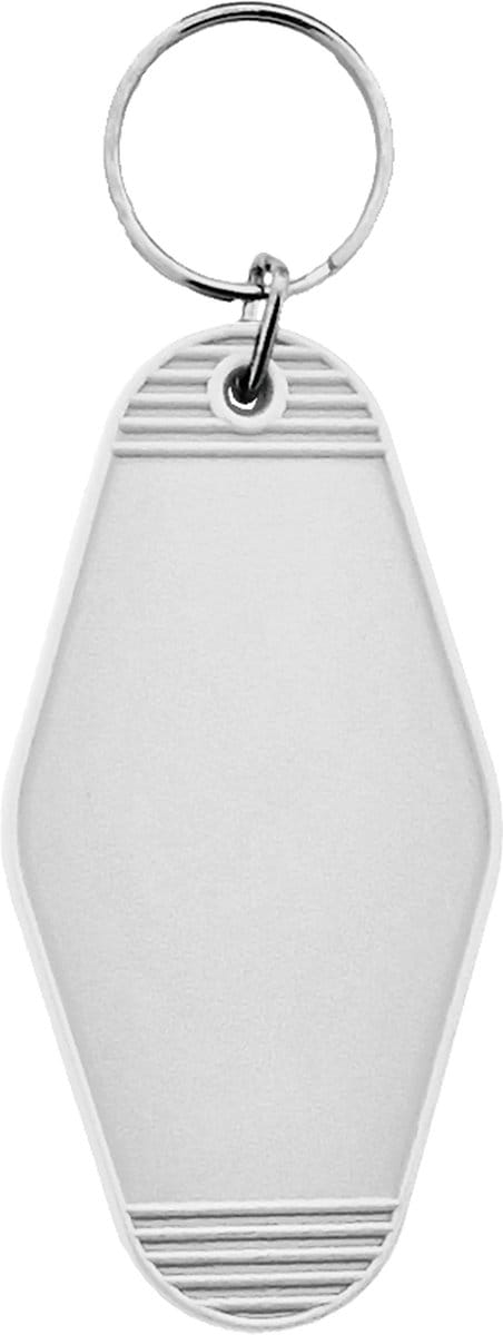 CombiCraft Blanco Hunter hotel sleutelhanger 45x88mm wit - 5 stuks