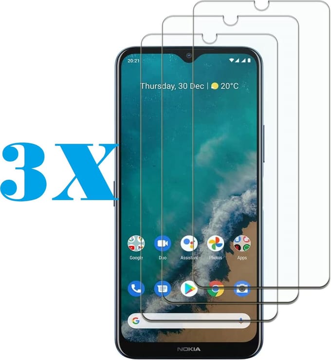 Screenprotector Glas - Tempered Glass Screen Protector Geschikt voor: Nokia G11 / G21 - 3x