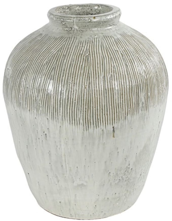 Countryfield Vaas Gayle aardew L30B30H37CM witgroen