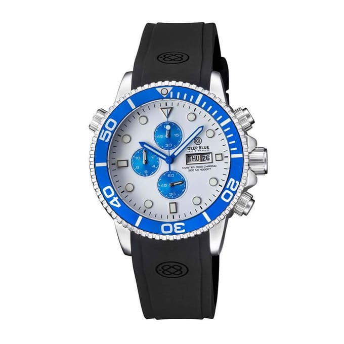 Deep Blue Master 1000 M1KCHRBLUEPANDSTRP Chronograph Diver 45mm 20 ATM