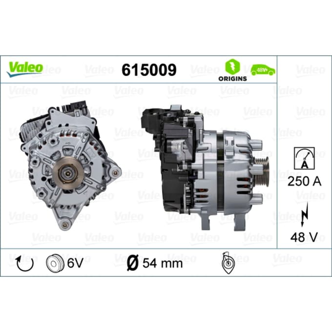 Start generator VALEO ORIGINS 48V IBSG VALEO 615009