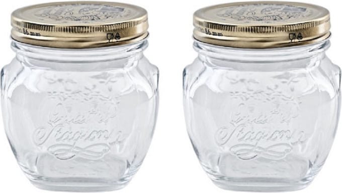 Bormioli Rocco Weckpot/inmaakpot - Set van 4x stuks - met schroefdeksel - 500 ml