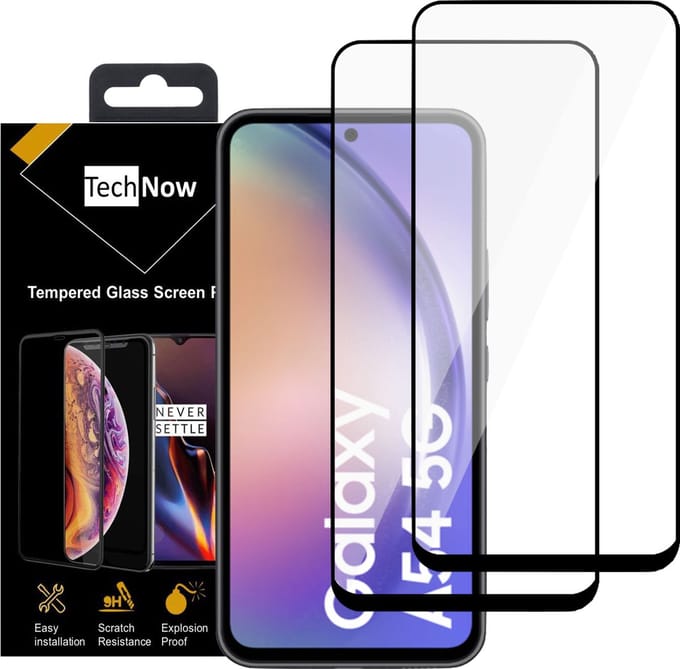 2x Screenprotector geschikt voor Samsung A54 – Full Screen Protector Tempered Glass