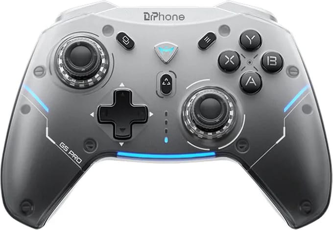 DrPhone Eclipse Pro-X - Pro Gaming Controller – Hall / Mecha Joystick – Meerdere platformen - PC/Switch/IOS/Android – Grijs