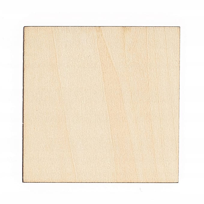 Techrebal - Houten Vierkanten - 8x8cm - Laser Gesneden - 50 Stuks