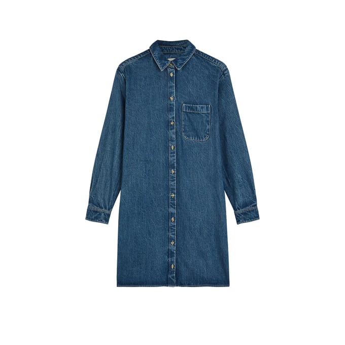 Jeanshemd jurk met lange mouwen voor dames Lee Coastal Sky