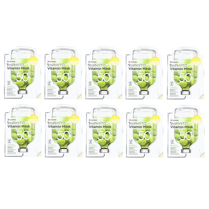 Leaders, je suis le Masque Phyto Vitamine, 10 masques en tissu, 23 ml (0,77 fl oz) chaque beige