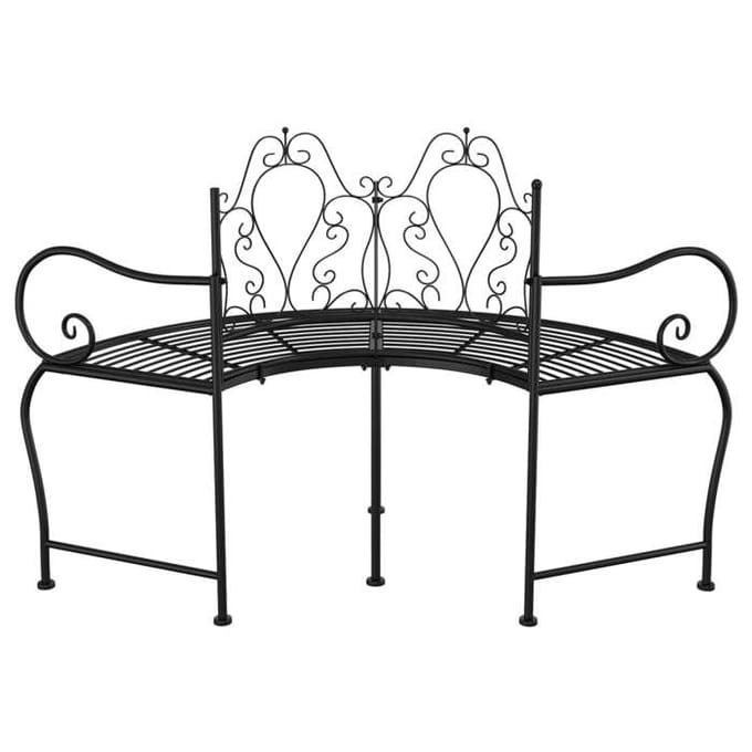 Maison Exclusive - Banc tour d'arbre 150 cm Noir Acier
