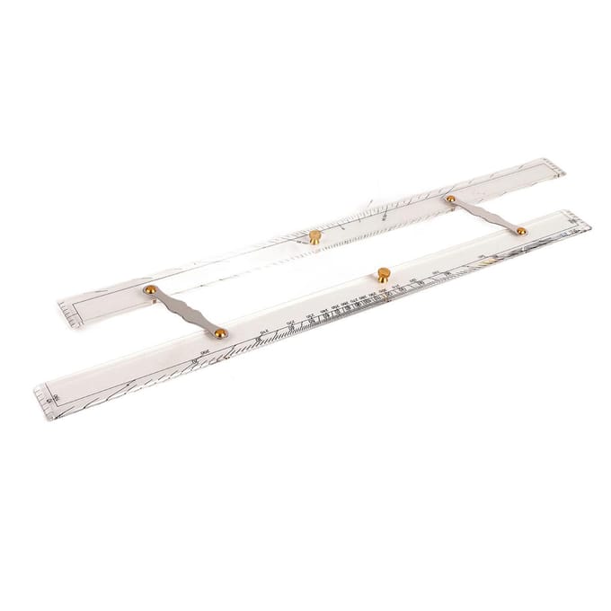 Règle parallèle de navigation maritime Échelle transparente Haute précision Transparence Bateau Navire Dessin Règle parallèle 600mm / 24in