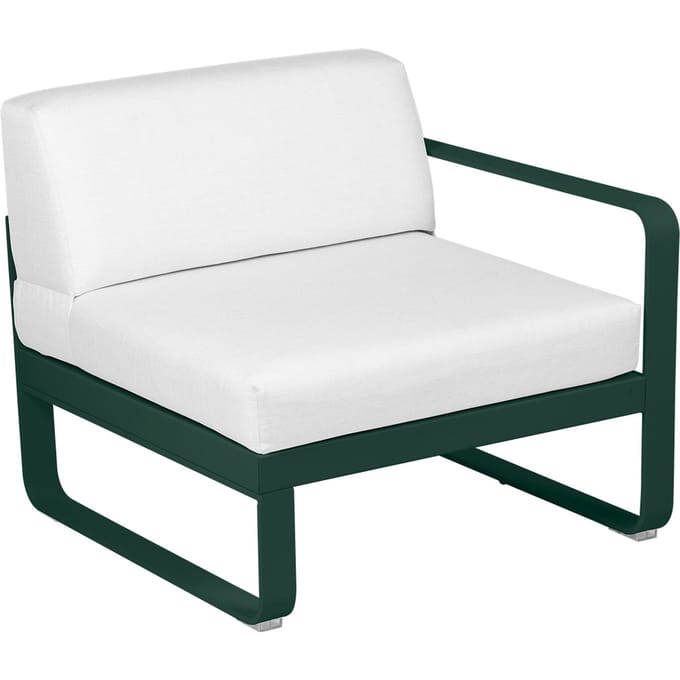 Fermob BELLEVIE Fauteuil Module rechts - 02 cedergroen - 81 witgrijs