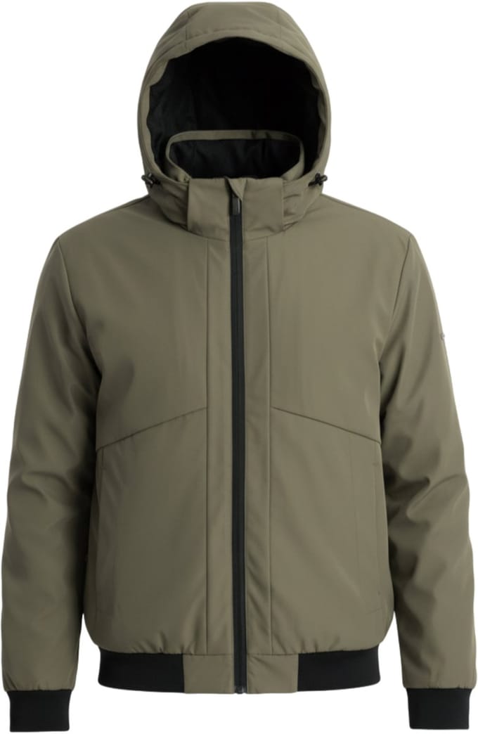 OMBRE Jas - Rits - Effen Donkere olijf M