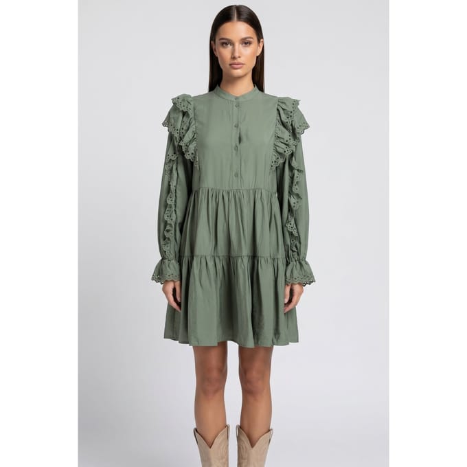& Other Stories Alidress Khaki Maat: S | Blousejurken Outlet | Dames | Bruin