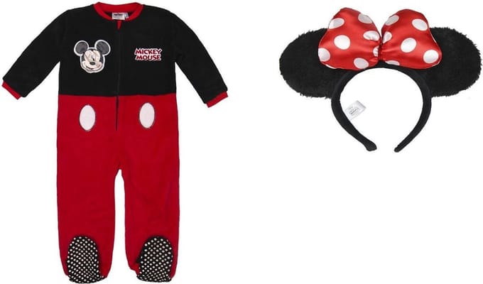 Disney - Mickey Mouse - Onesie - 6 jaar - lengte 95 cm - met haarband