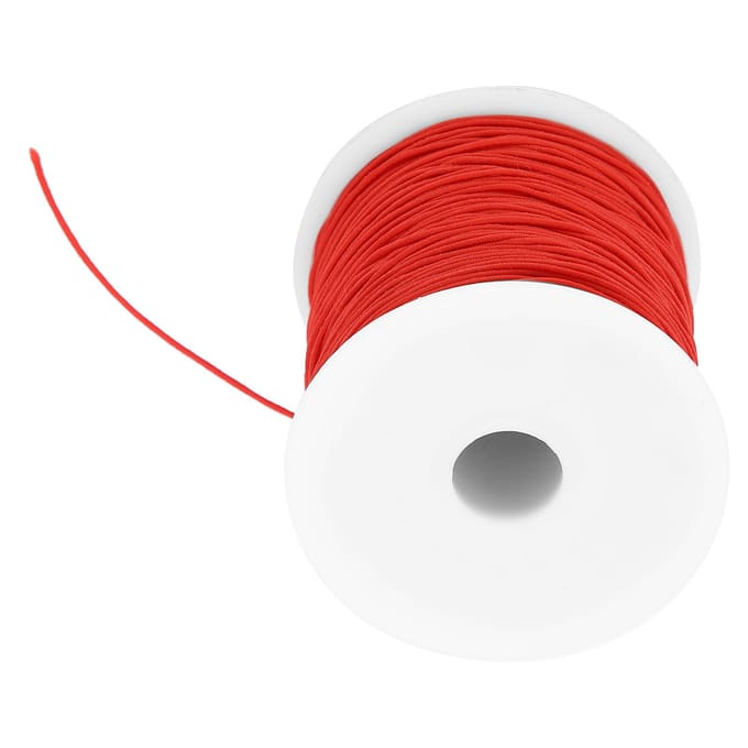 1mm X 100m Naaien Kleding Maken Elastisch Garen Elastisch Koord DIY Kralen Rijgkoord Rood red