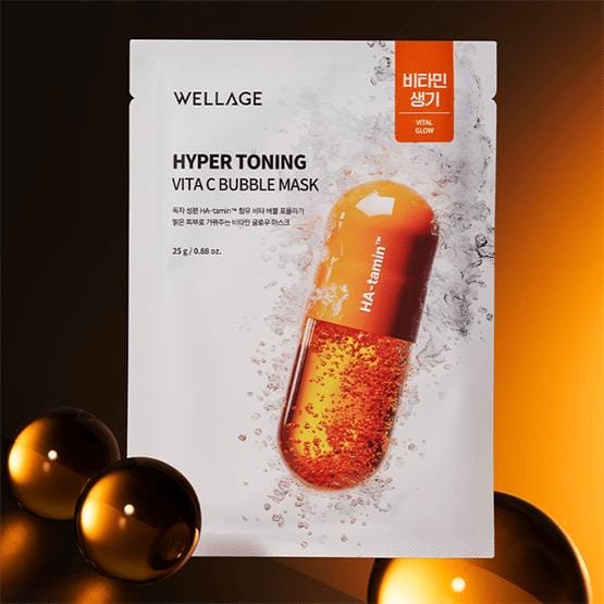 [WELLAGE] Masque Moussant Hyper Toning Vita C 25g*5EA white