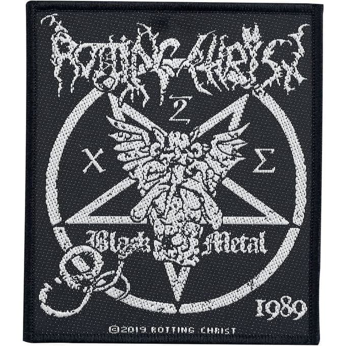 Rotting Christ Patch - Black Metal - voor Geen - zwart-wit