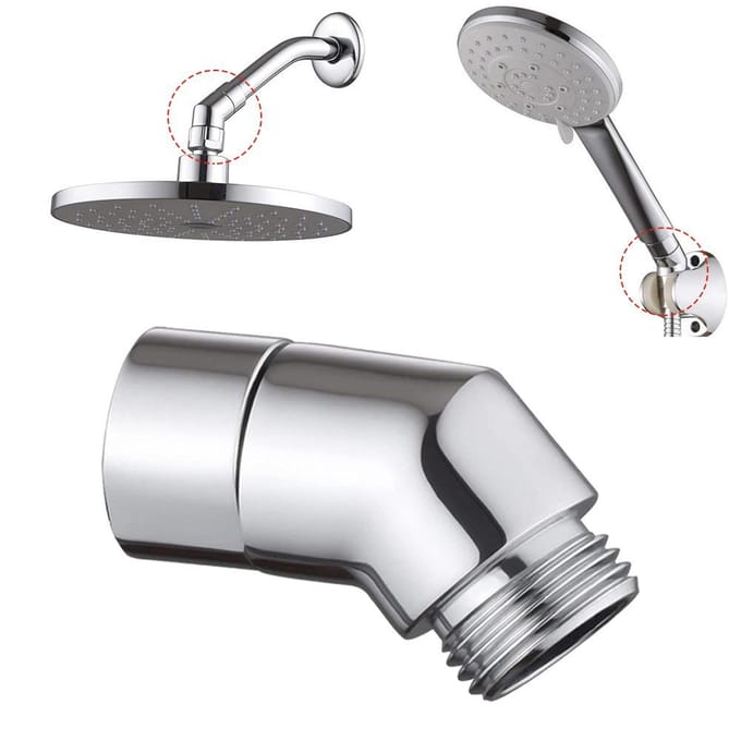 G1/2 Douchebocht Adapter Chroom Hoekconnector Binnendraad Buitendraad Badkamer Fitting gray