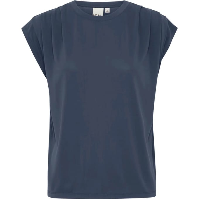 ICHI - T-shirt Lisken - Total Eclipse - donkerblauw - maat L