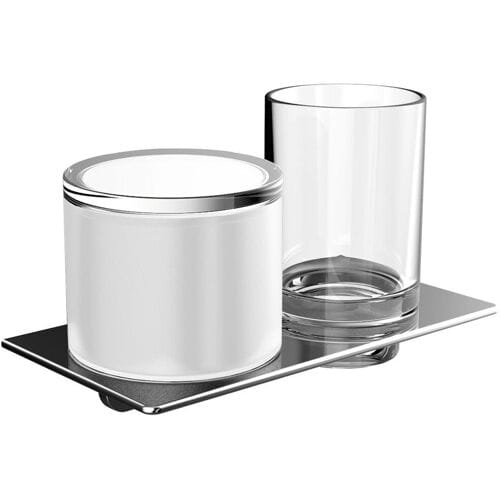 Emco art liquid soap dispenser and glass holder 163100102