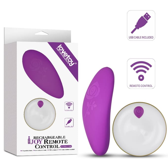 Paarse Oplaadbare opleg vibrator met afstandsbediening