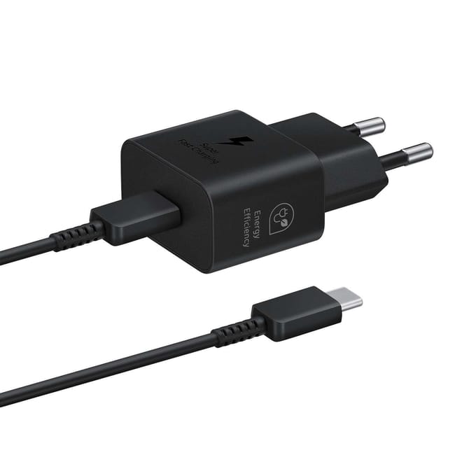 Samsung Originele 25W Efficiency Adapter met USB-C naar USB-C kabel - 1 meter - Zwart