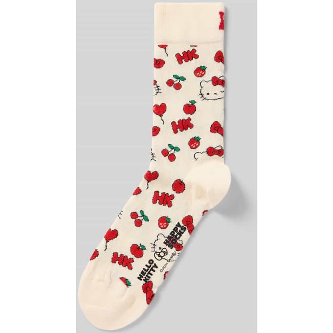Sokken van Katoenmix Model 'HELLO KITTY CHERRY'
