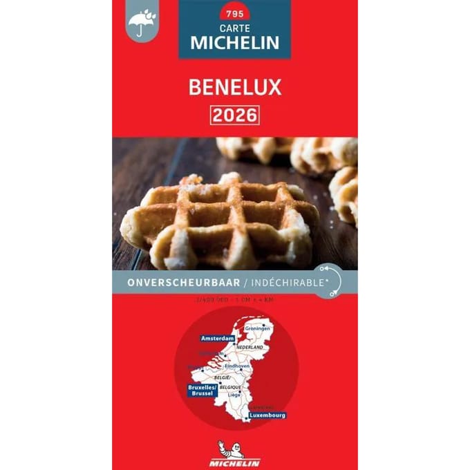 Michelin Wegenkaart 795 Benelux Scheurvast 2026 - Nationale Kaarten Michelin